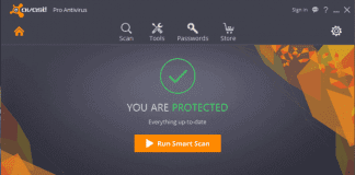 Avast Antivirus console