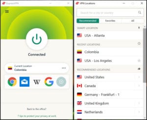 ExpressVPN Colombia IP address